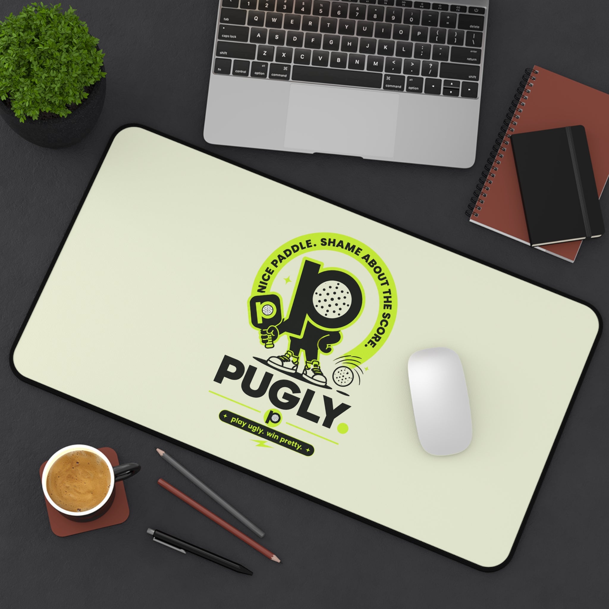 Pugly Pickleball Desk Mat — "Nice Paddle, Shame About the Score" Gaming/Office Desk Pad