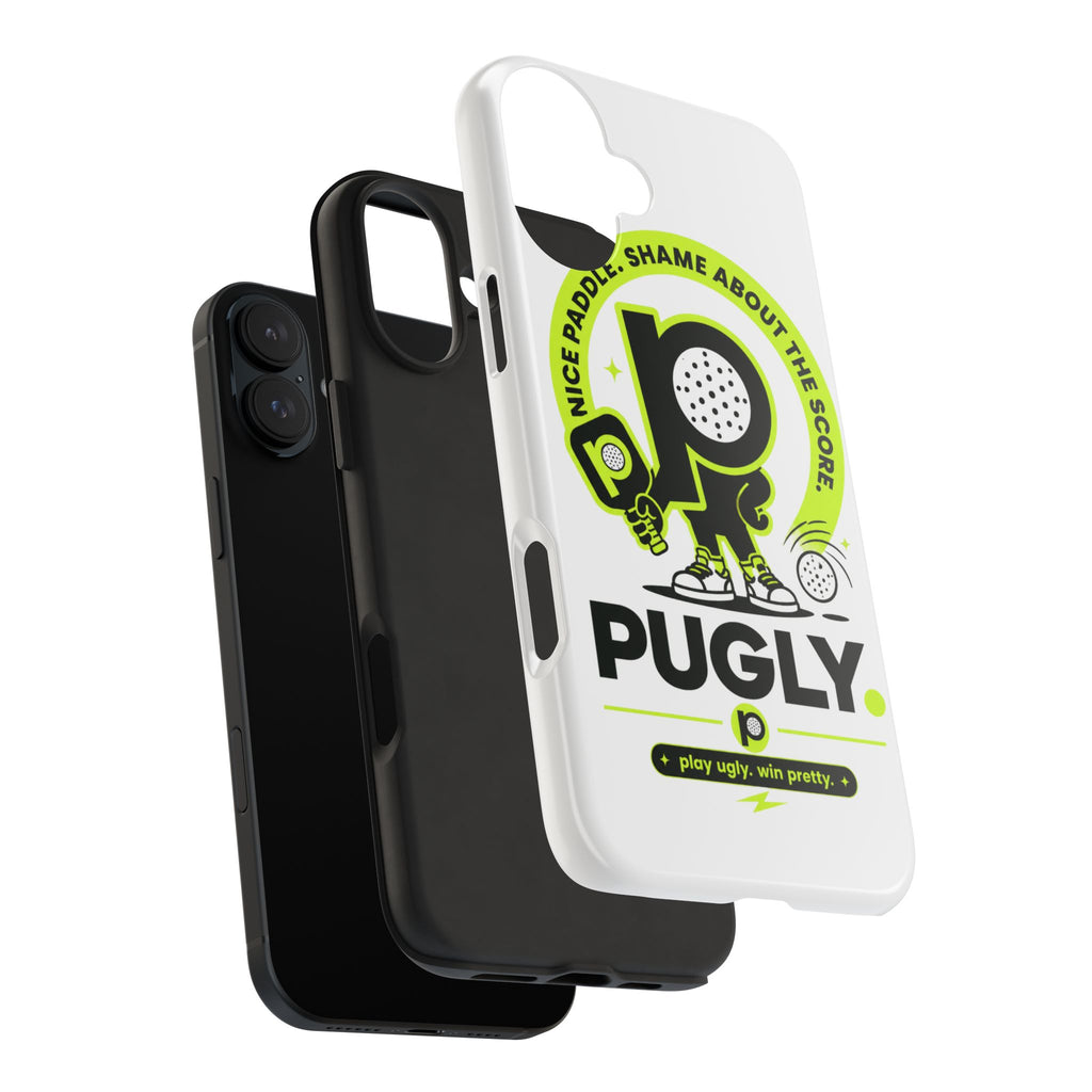 Pugly Pickleball Tough Phone Case — Neon Logo “Play Ugly, Win Pretty”