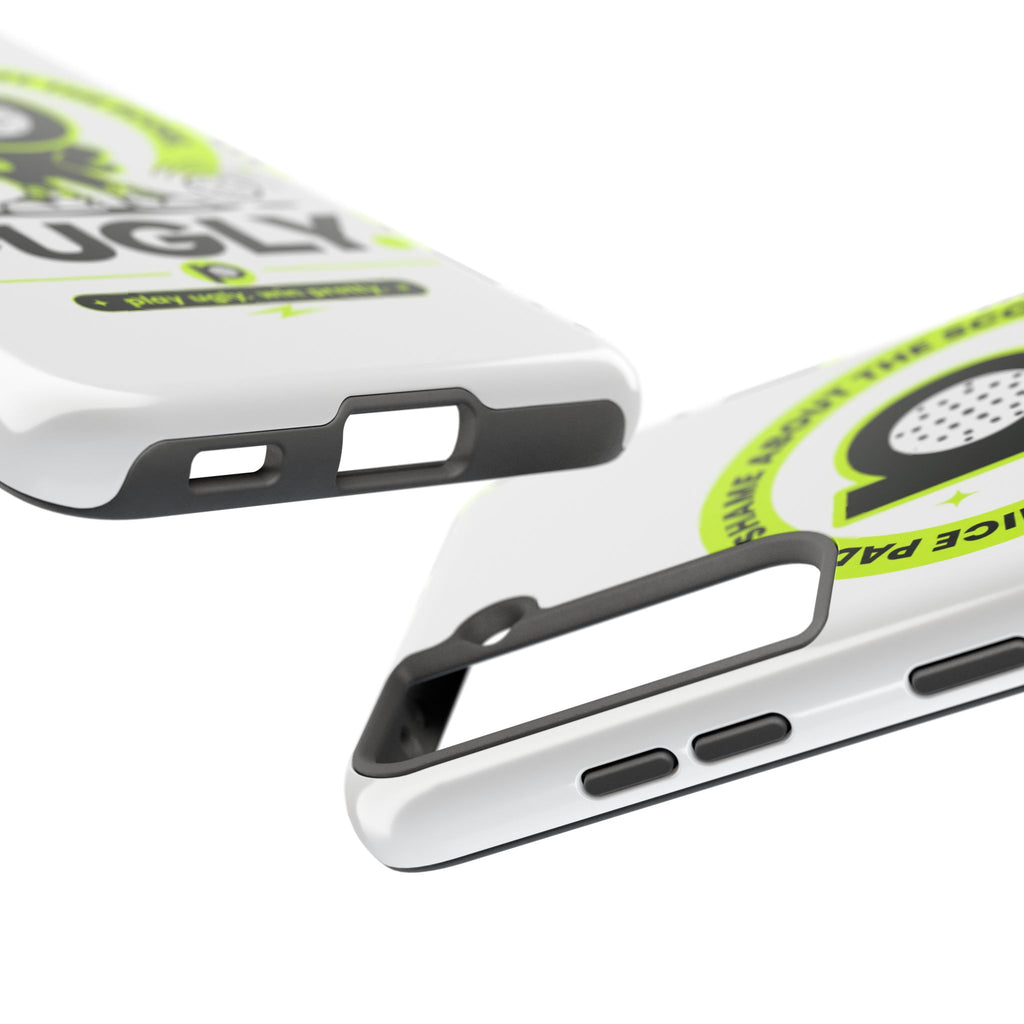 Pugly Pickleball Tough Phone Case — Neon Logo “Play Ugly, Win Pretty”
