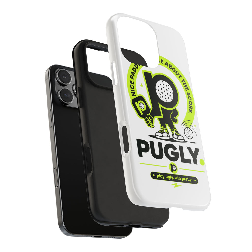 Pugly Pickleball Tough Phone Case — Neon Logo “Play Ugly, Win Pretty”