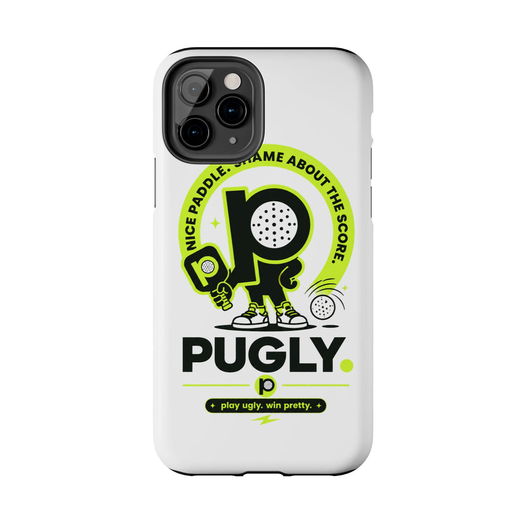 Pugly Pickleball Tough Phone Case — Neon Logo “Play Ugly, Win Pretty”