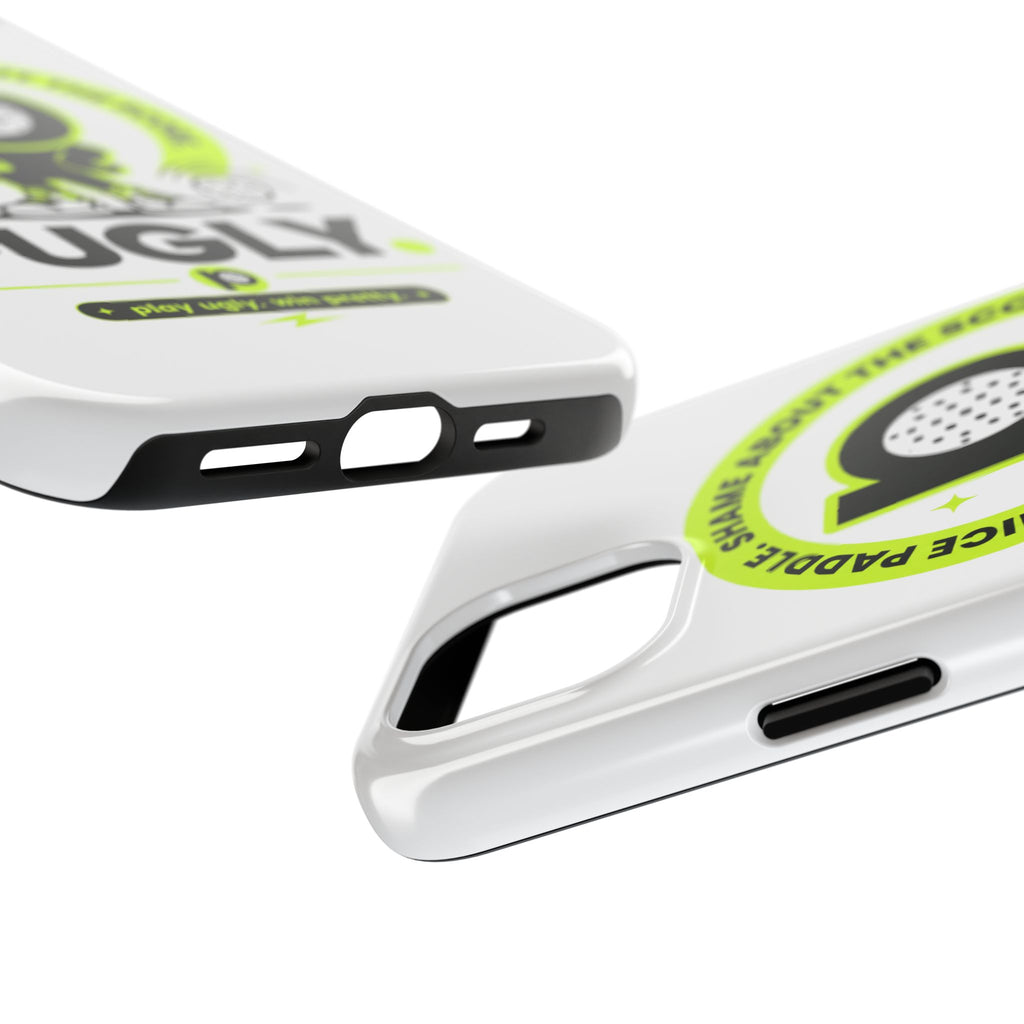 Pugly Pickleball Tough Phone Case — Neon Logo “Play Ugly, Win Pretty”
