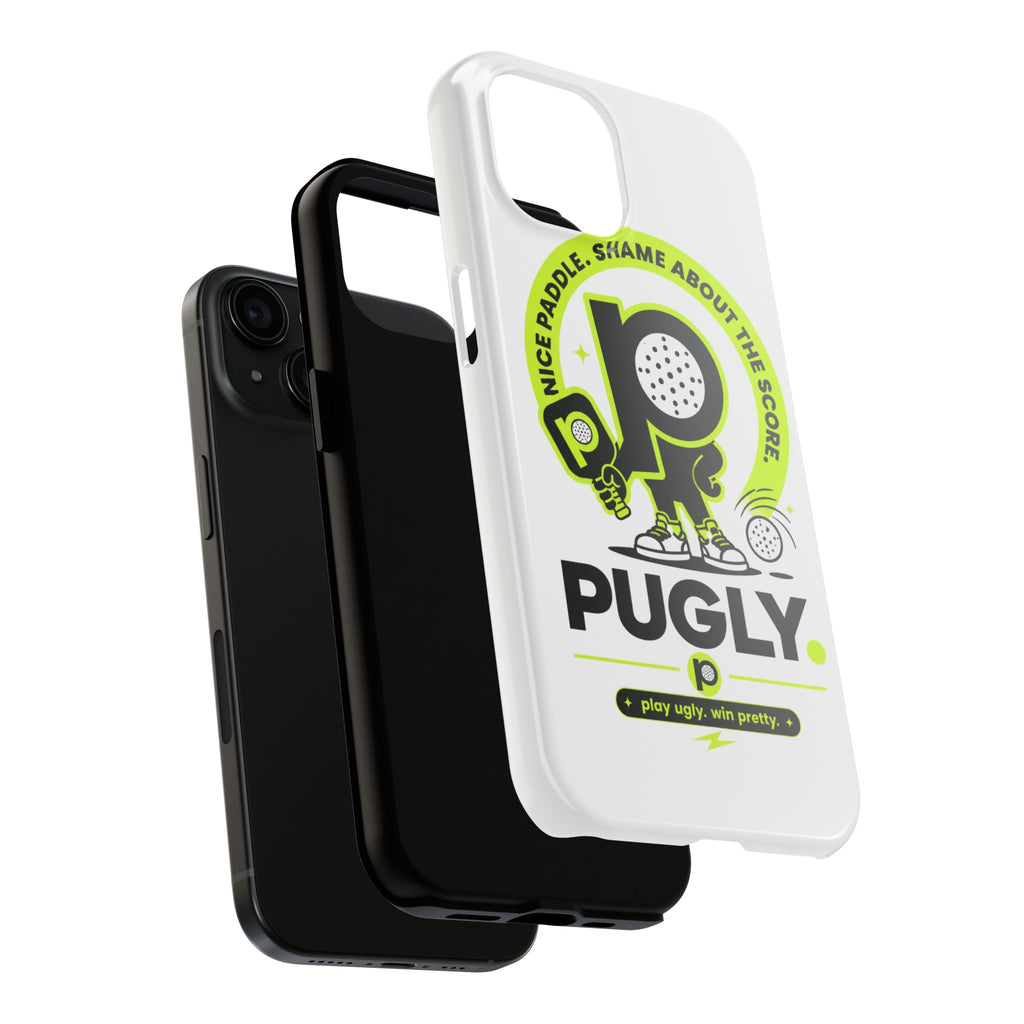 Pugly Pickleball Tough Phone Case — Neon Logo “Play Ugly, Win Pretty”