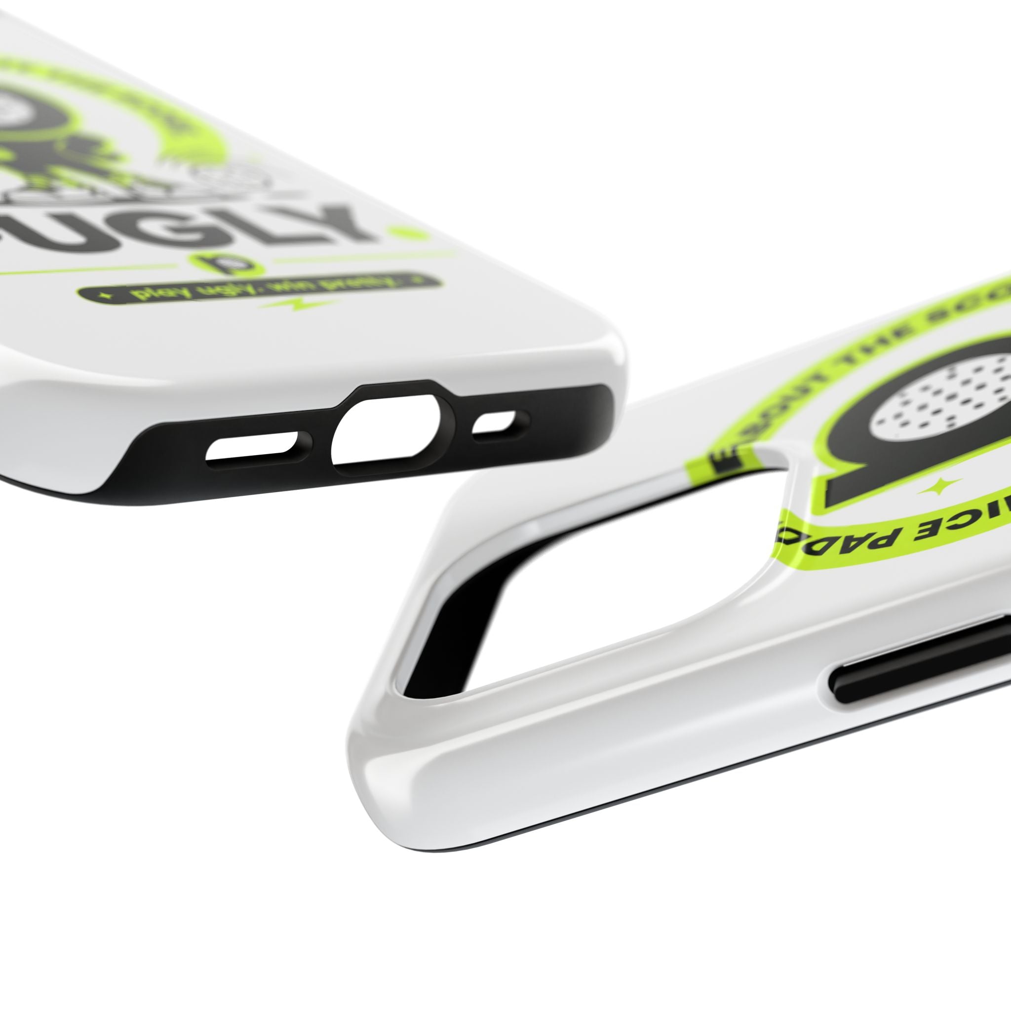 Pugly Pickleball Tough Phone Case — Neon Logo “Play Ugly, Win Pretty”