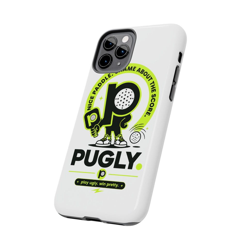Pugly Pickleball Tough Phone Case — Neon Logo “Play Ugly, Win Pretty”