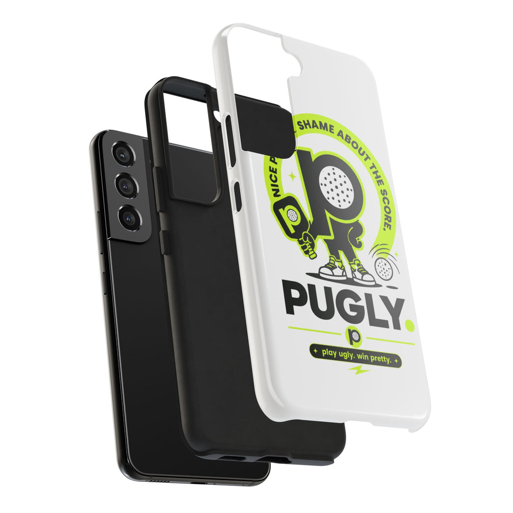 Pugly Pickleball Tough Phone Case — Neon Logo “Play Ugly, Win Pretty”