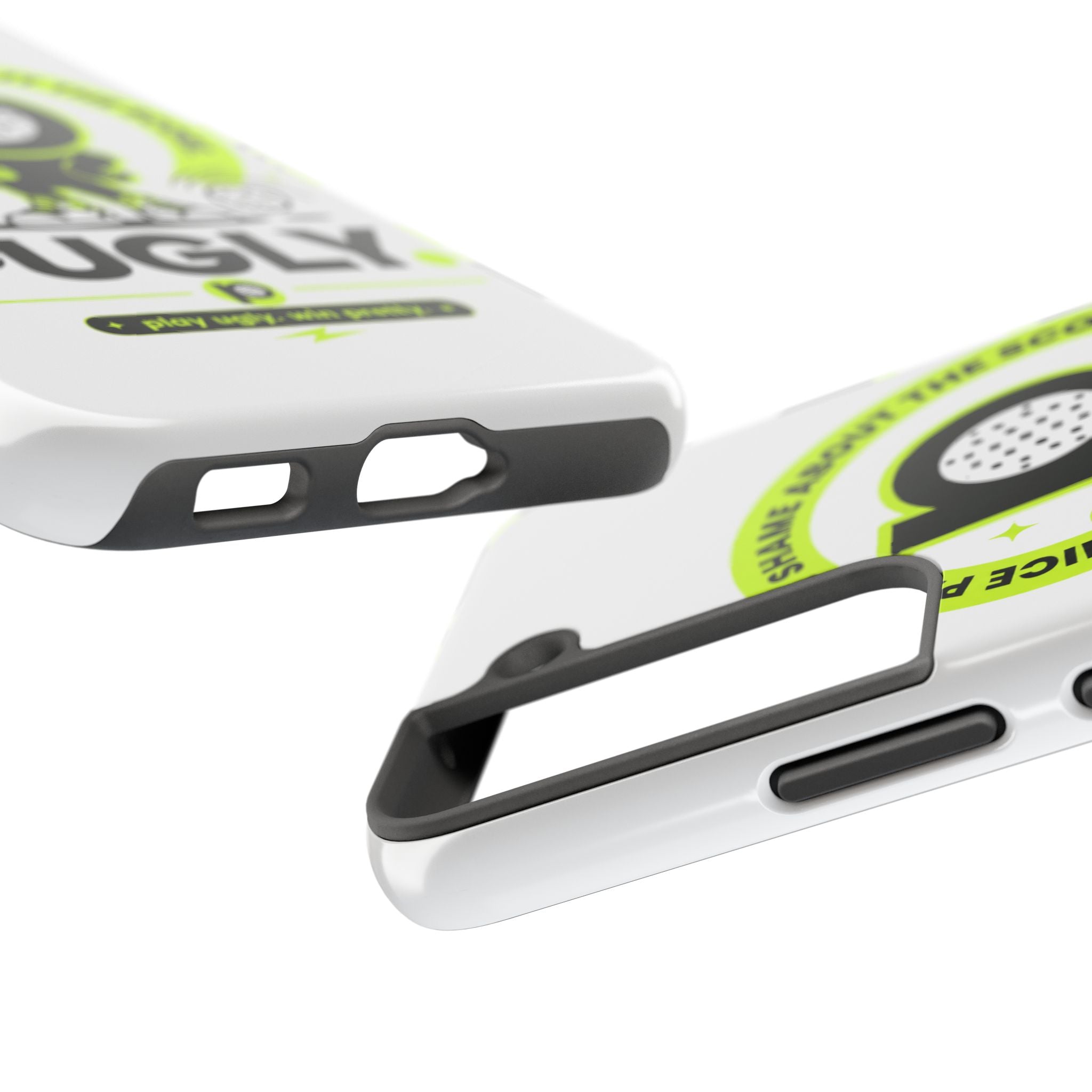 Pugly Pickleball Tough Phone Case — Neon Logo “Play Ugly, Win Pretty”