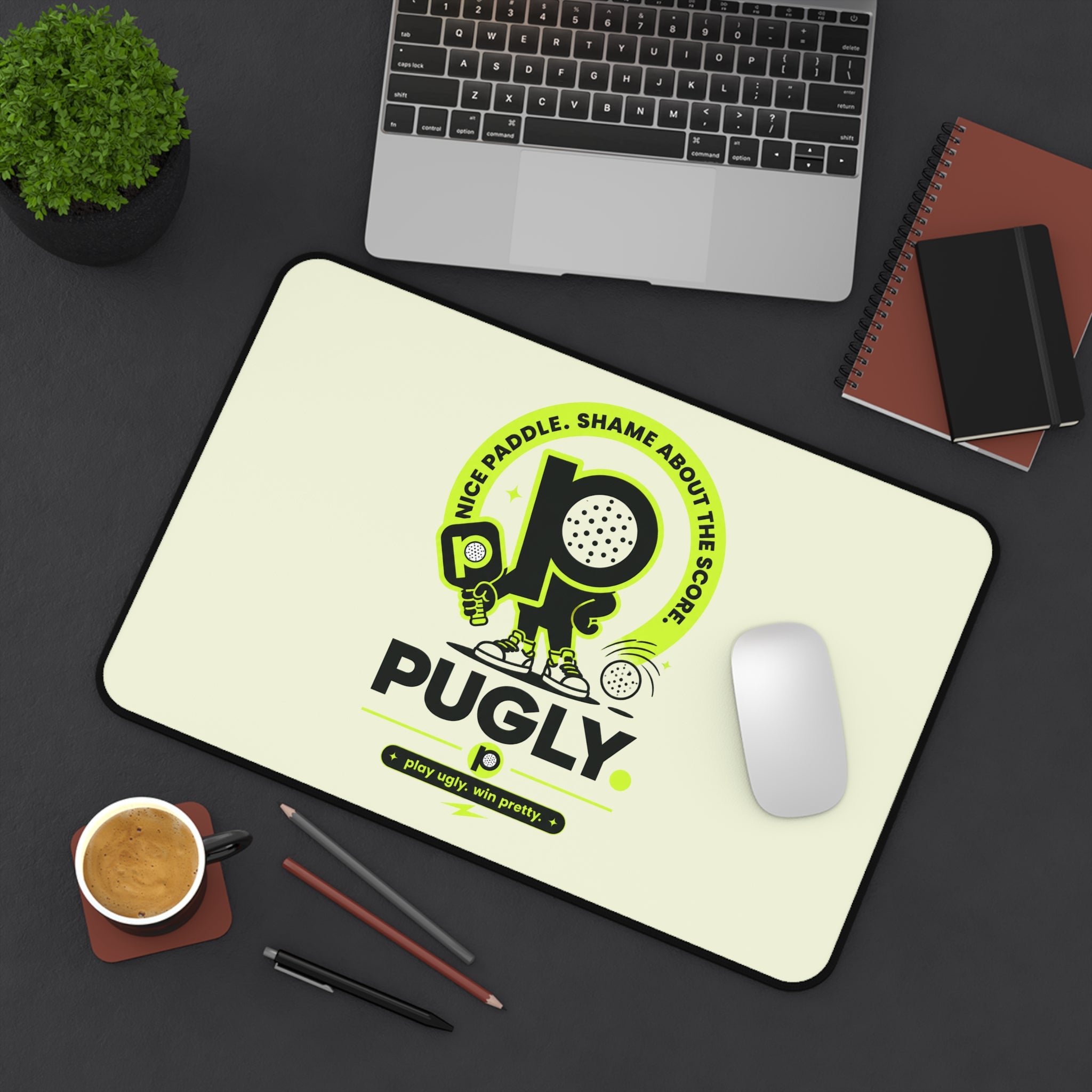 Pugly Pickleball Desk Mat — "Nice Paddle, Shame About the Score" Gaming/Office Desk Pad