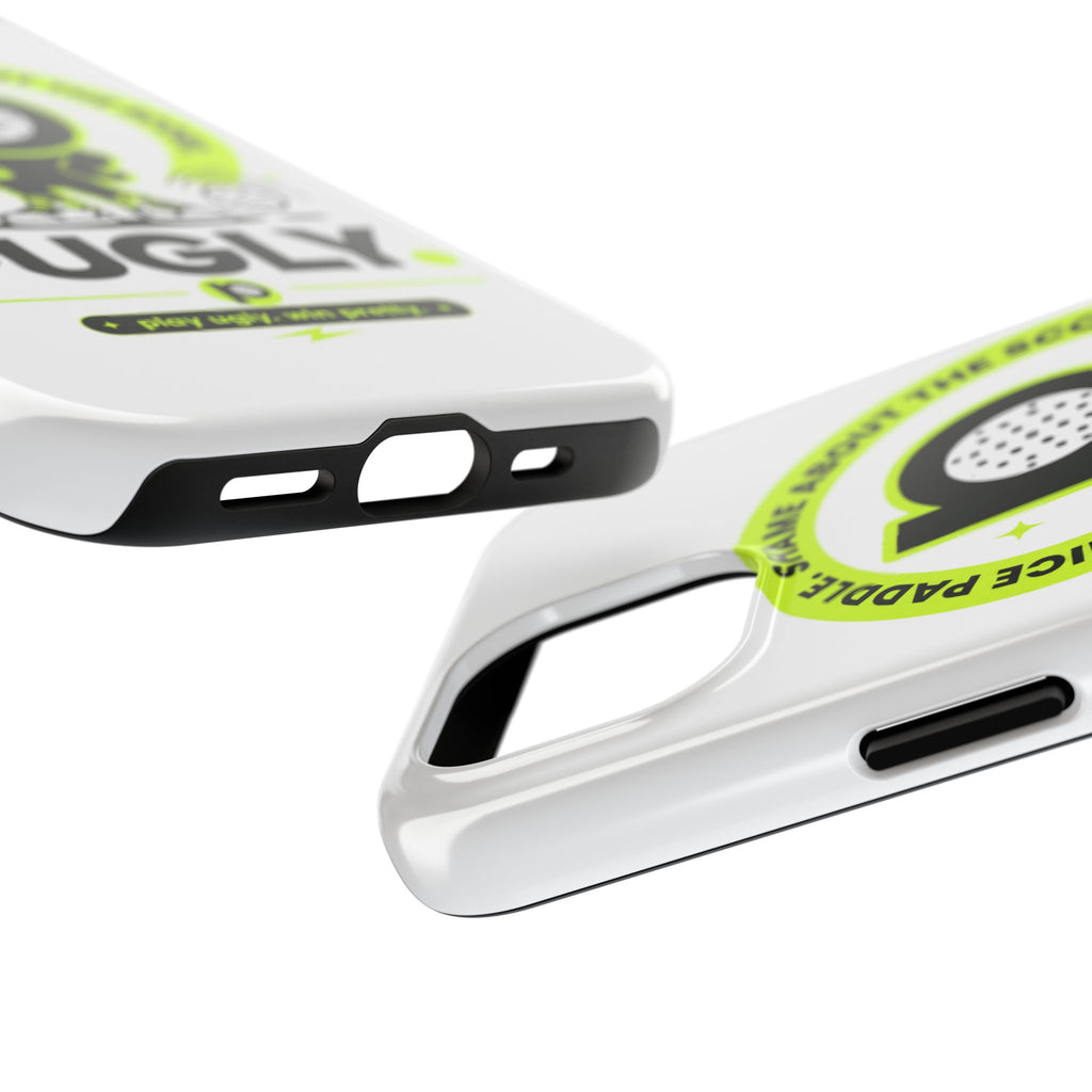 Pugly Pickleball Tough Phone Case — Neon Logo “Play Ugly, Win Pretty”