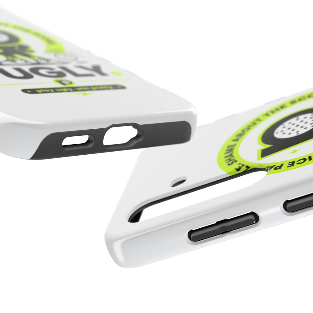 Pugly Pickleball Tough Phone Case — Neon Logo “Play Ugly, Win Pretty”
