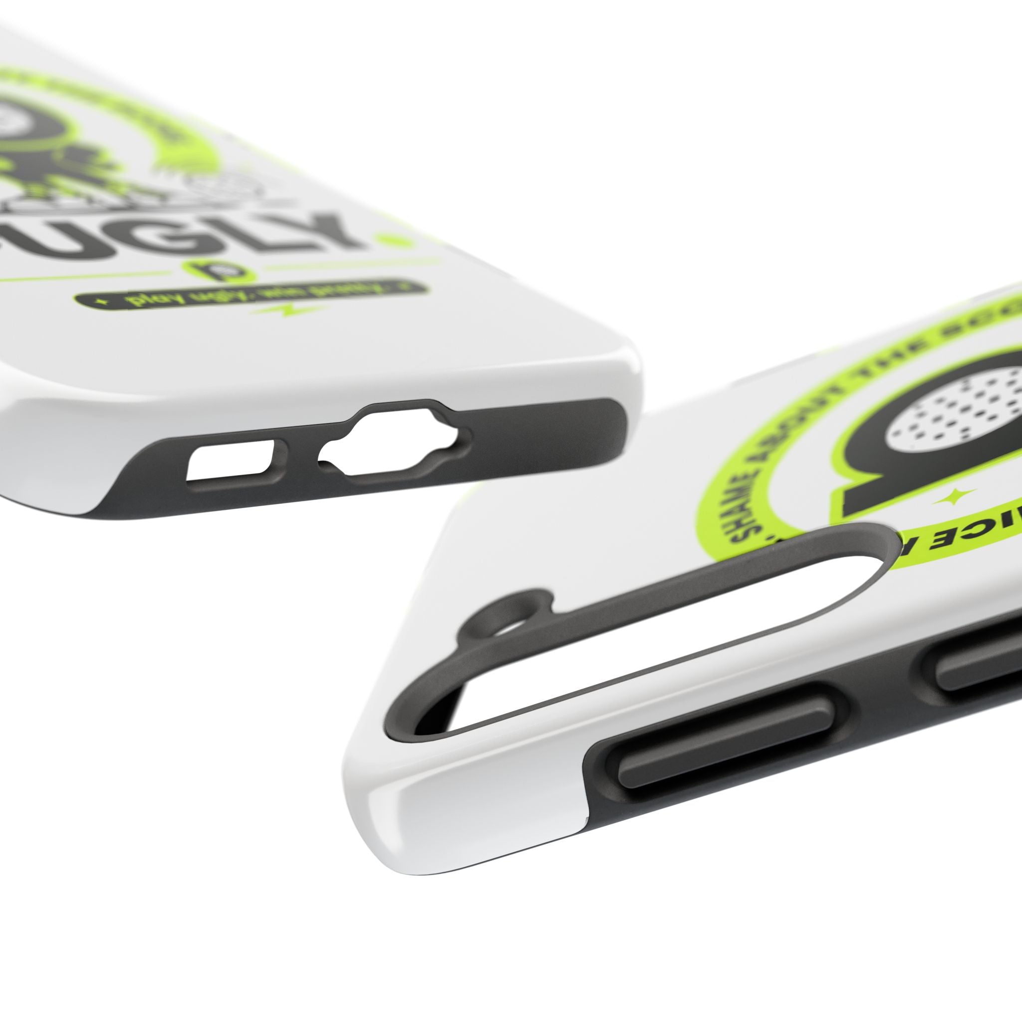 Pugly Pickleball Tough Phone Case — Neon Logo “Play Ugly, Win Pretty”