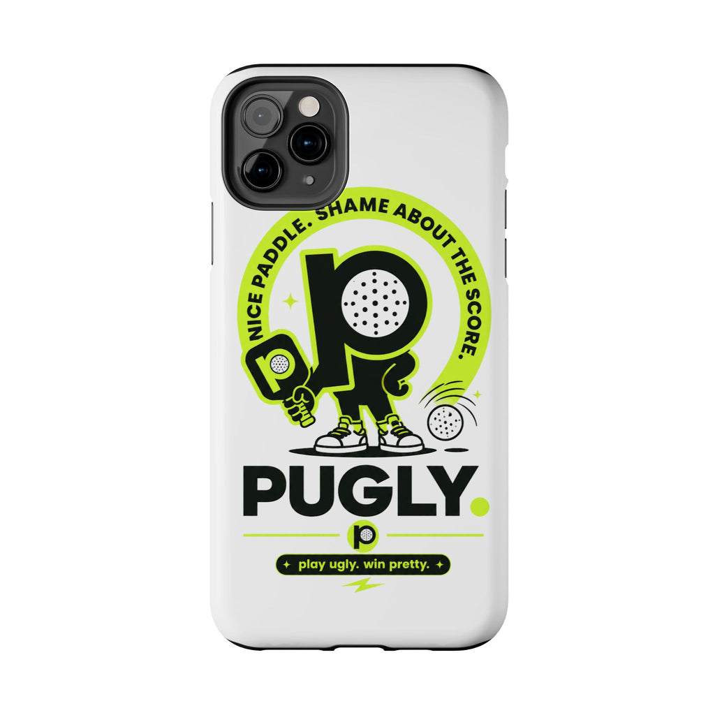 Pugly Pickleball Tough Phone Case — Neon Logo “Play Ugly, Win Pretty”