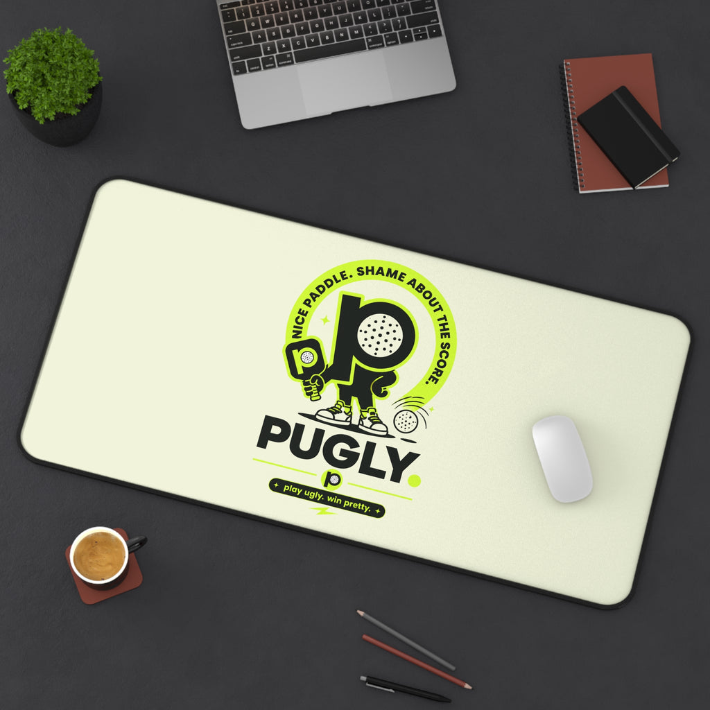 Pugly Pickleball Desk Mat — "Nice Paddle, Shame About the Score" Gaming/Office Desk Pad